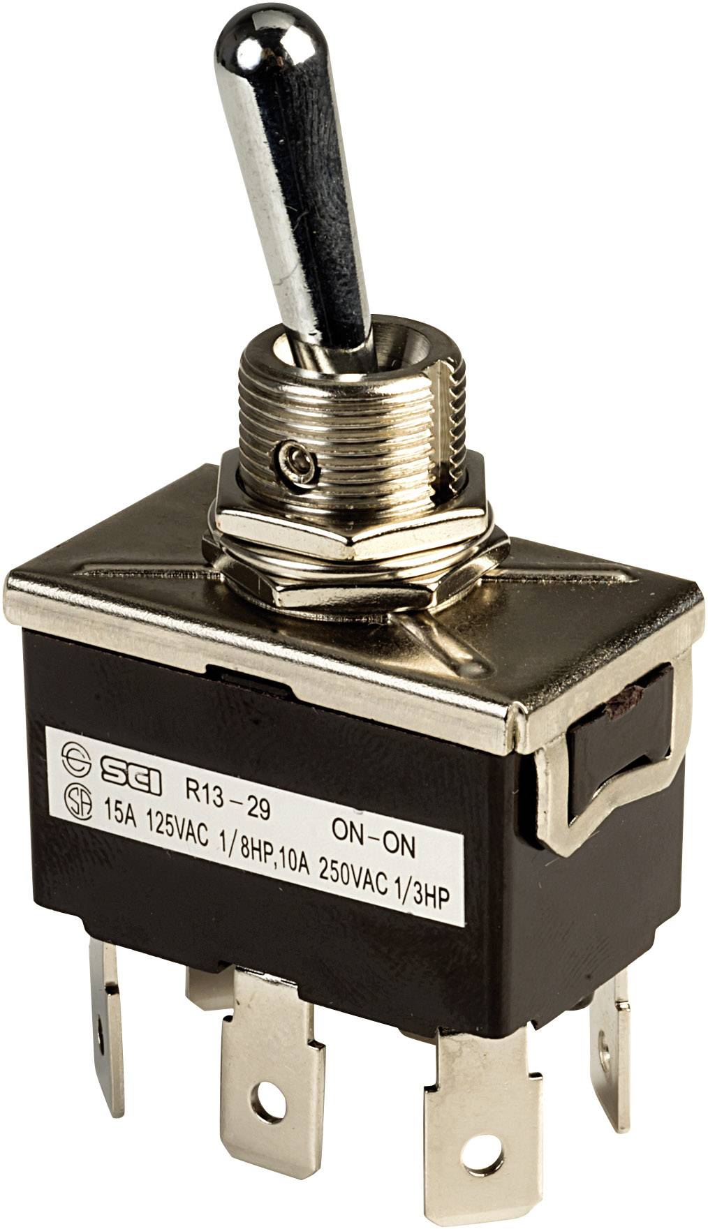 SCI R13-29B Przełącznik dźwigienkowy R13-29B, 2 x wł/wł, 250 V/AC, 10 A, 1 szt. - obrazek 1