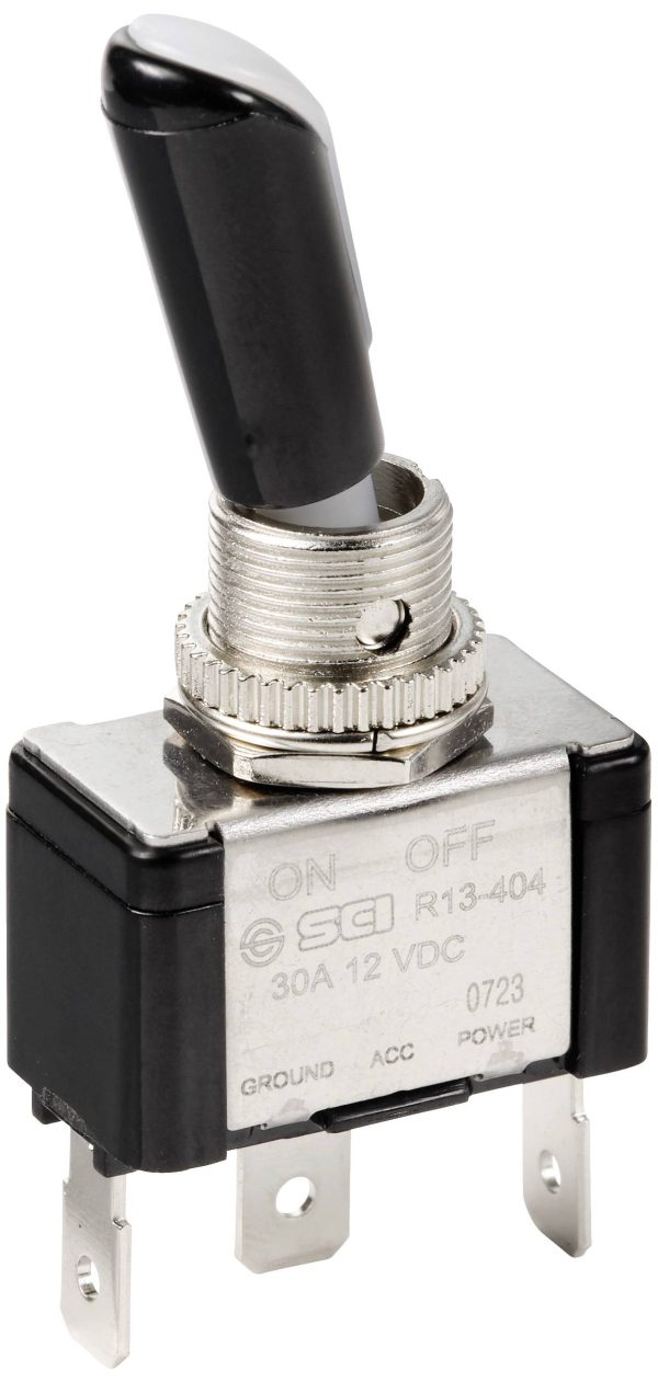 TRU COMPONENTS TC-11193832 Przełącznik dźwigienkowy, 1 x wył/wł, 12 V/DC, 30 A, 1 szt.