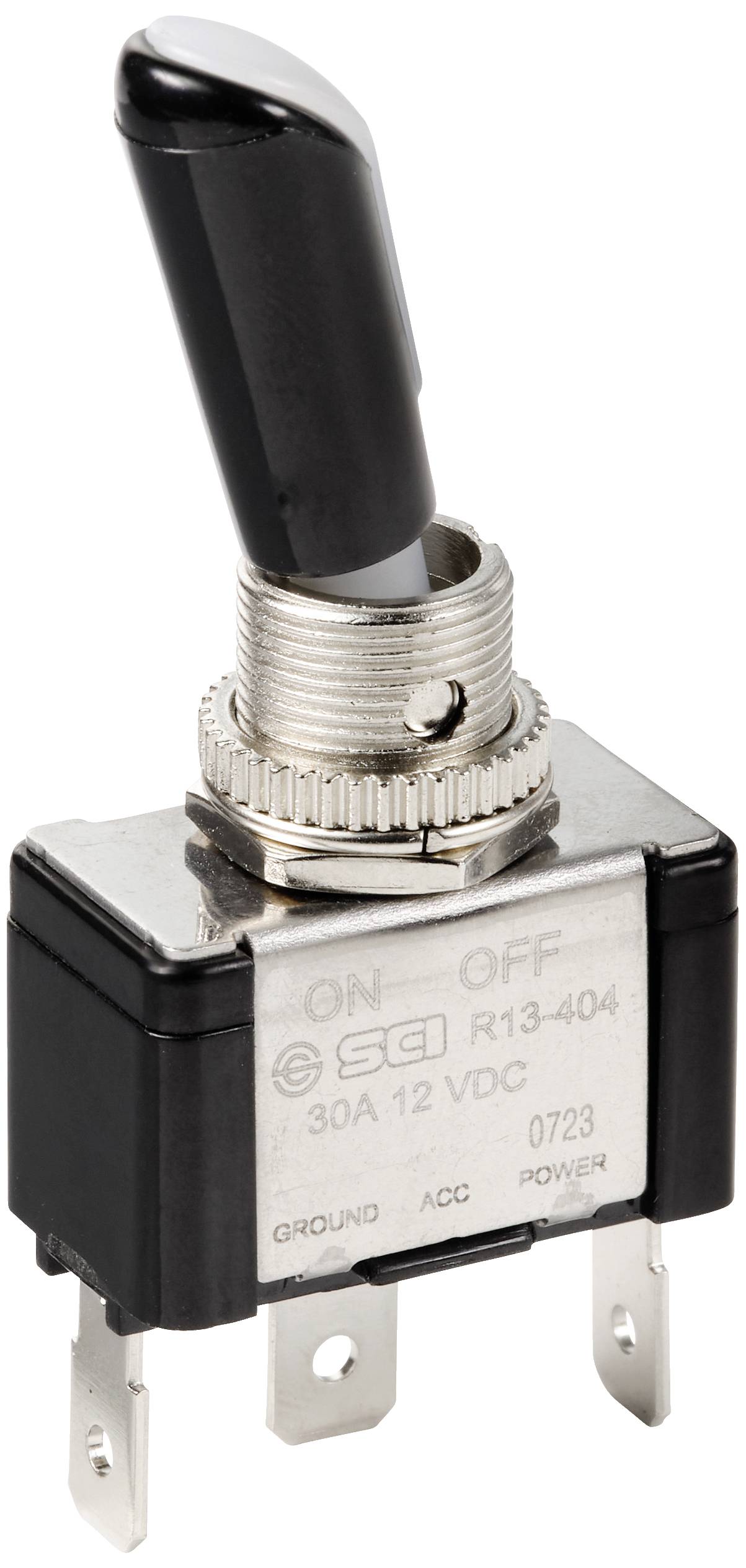 TRU COMPONENTS TC-11193832 Przełącznik dźwigienkowy, 1 x wył/wł, 12 V/DC, 30 A, 1 szt. - obrazek 1