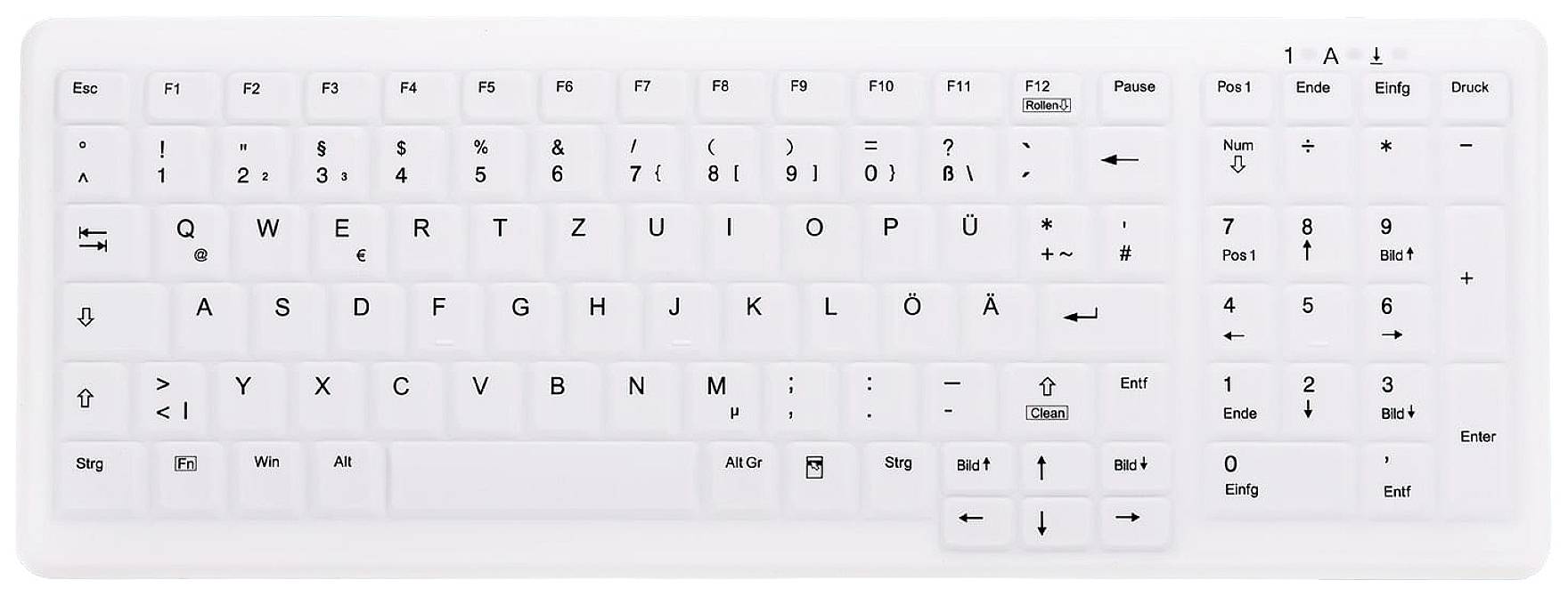 Klawiatura medyczna Active Key AK-C7000F-UVS-W/GE Niemiecki, QWERTZ - obrazek 1