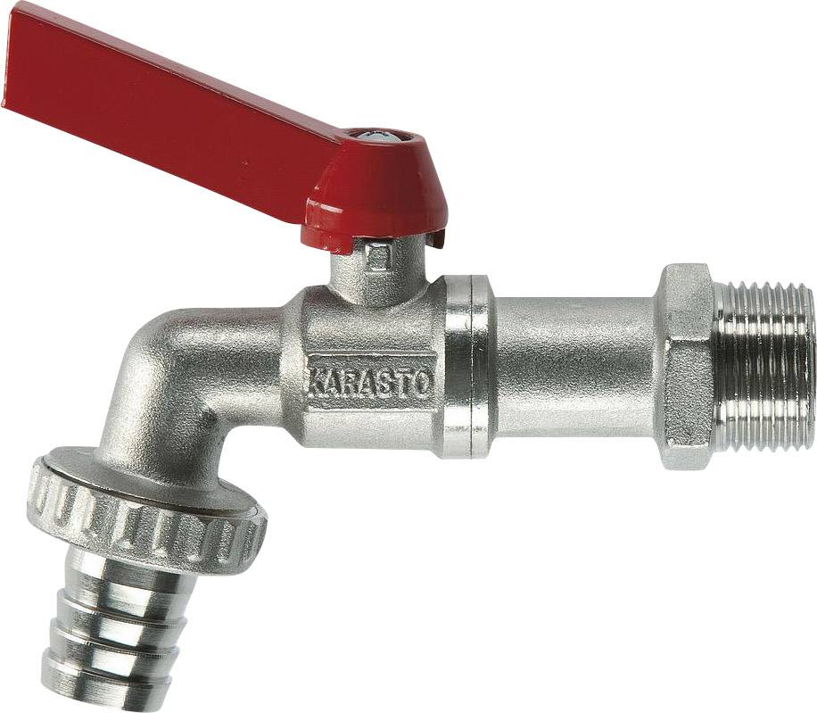 Zawór spustowy kulowy GARDENA 07332-20;1/2" (12.5 mm), Złącze węża 13 mm (1/2") Ø, srebrny, czerwony - obrazek 1