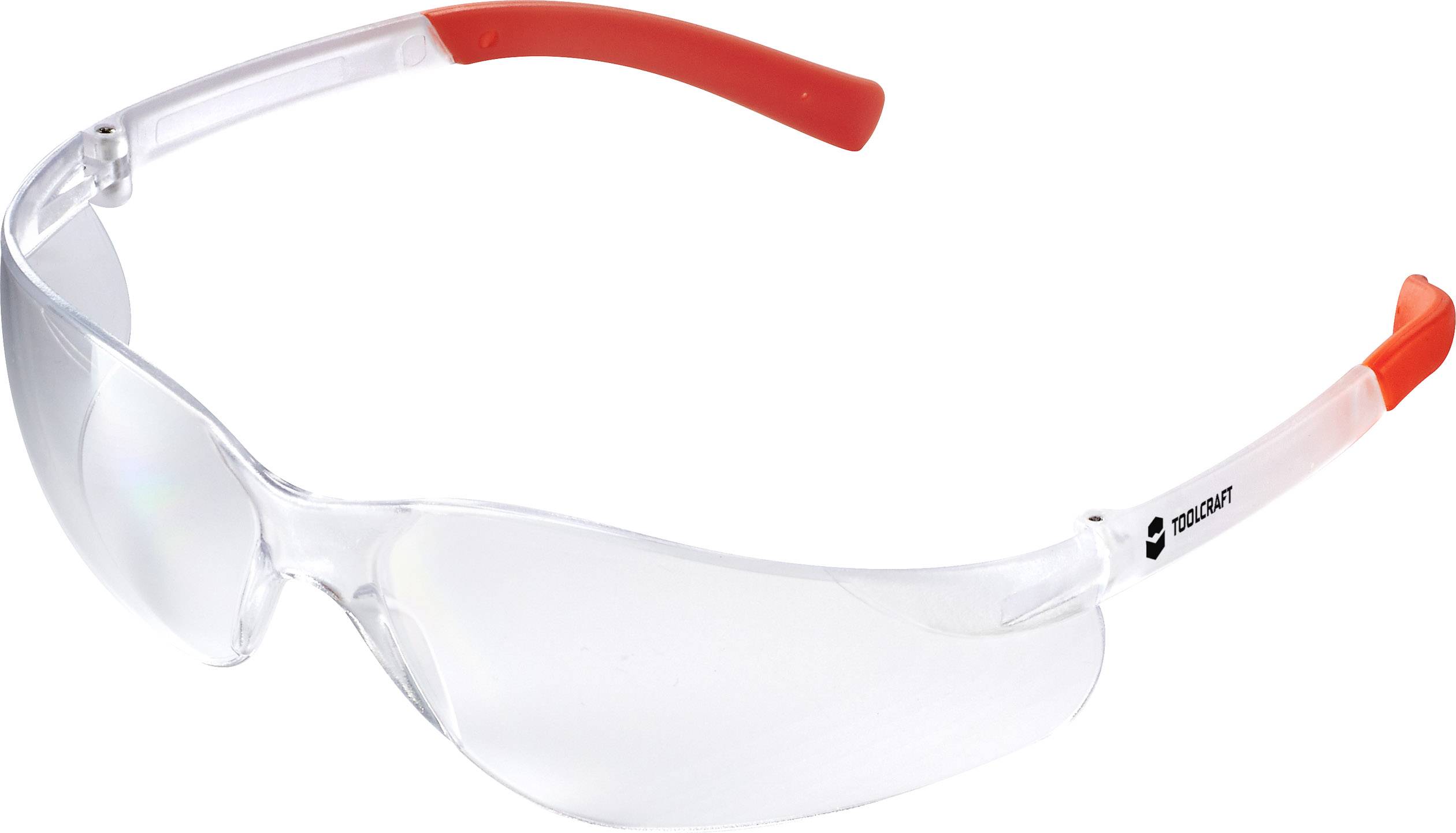 TOOLCRAFT TO-5343213 Okulary ochronne przejrzysty, pomarańczowy EN 166 DIN 166 - obrazek 1