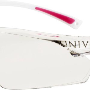 Univet 506UP 506U-03-02 Okulary ochronne z zabezpieczeniem przeciw zaparowaniu, z ochroną UV biały, różowy EN 166 DIN 16