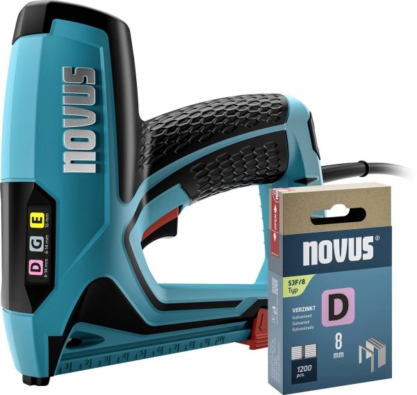 Zszywacz elektryczny Novus Tools 031-0370 Rodzaj zszywek Typ 11, Typ 53F Długość zszywek 6 – 14 mm