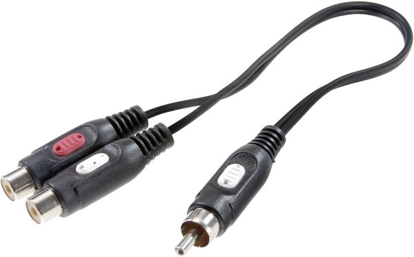 Audio adapter Y SpeaKa Professional SP-7869820, RCA/Cinch, 20 cm