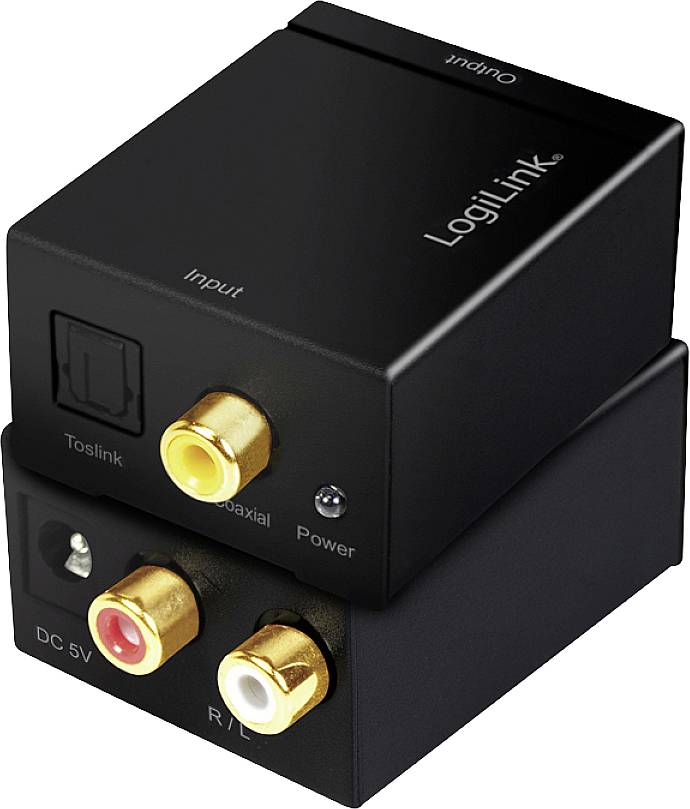 Audio adapter LogiLink LogiLink - Digital-Analog-Audiowandler CA0100, Toslink/optyczne, RCA/Cinch, 0 m - obrazek 1