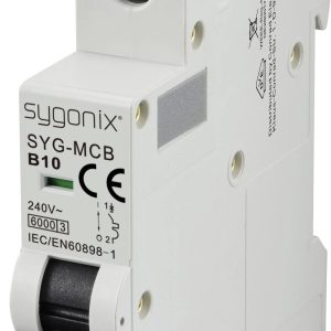 Wyłącznik automatyczny Sygonix SYG-MCB 1P/B10/6KA SY-6440876, 1 styk, 240 V/AC, 10 A Wyłącznik automatyczny Sygonix SYG-MCB 1P/B10/6KA SY-6440876, 1 styk, 240 V/AC, 10 A