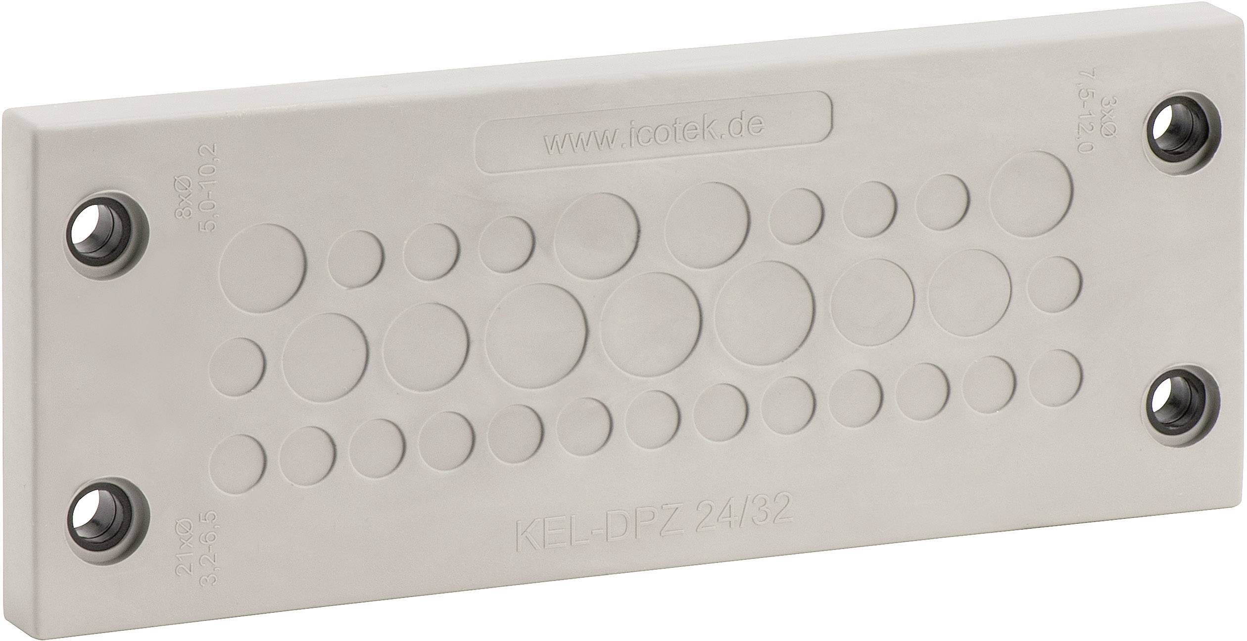 Przepust kablowy Icotek, KEL-DPZ 24/15, 43720, (D x S) 147 mm x 58 mm, szary, czarny, 1 szt. - obrazek 1