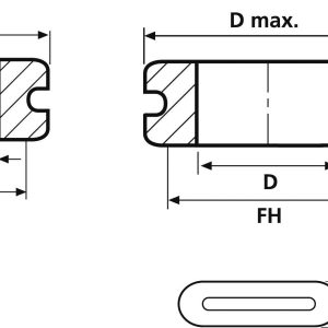 Przelotka HellermannTyton, HV1608-PVC-GY-G1, 633-06088, (Ø x W) 58 mm x 11 mm, szary, 1 szt.