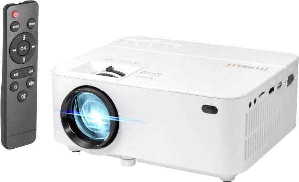 Technaxx Rzutnik TX-113 LED 1800 ANSI lumenów 800 x 480 WVGA Z pilotem zdalnego sterowania, Wejście VGA, zintegrowany gł