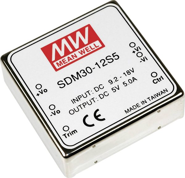 MEAN WELL SDM30-12S12 Przetwornica DC/DC SDM30-12S12, 25 W, 1 szt.