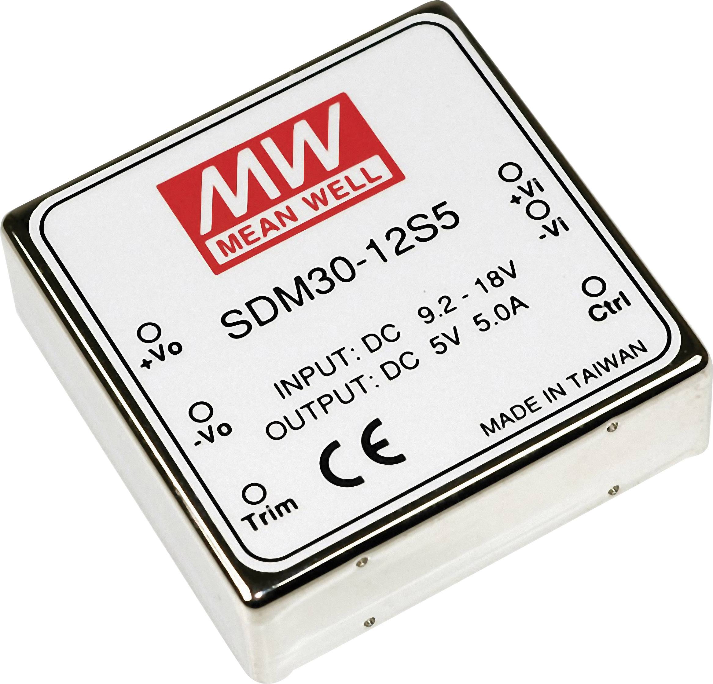MEAN WELL SDM30-12S12 Przetwornica DC/DC SDM30-12S12, 25 W, 1 szt. - obrazek 1