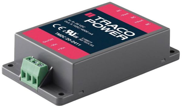TracoPower TMDC 20-2412 Moduł przetwornicy DC/DC 24 V/DC 12 V/DC 1.67 A 20 W Ilość wyjść: 1 x Opis 1 szt.