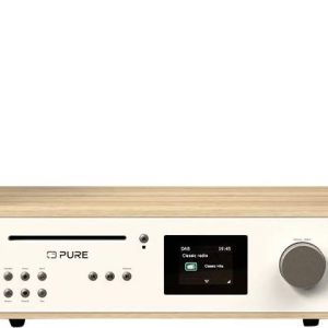 Miniwieża Pure Classic Stereo Cotton White/Oak EU/UK dębowy, biały Miniwieża Pure Classic Stereo Cotton White/Oak EU/UK dębowy, biały