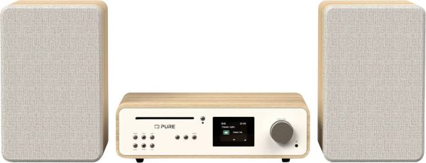Miniwieża Pure Classic Stereo Cotton White/Oak EU/UK dębowy, biały