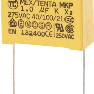 Kondensator przeciwzakłóceniowy MKP-X2 1 µF MKP-X2-1 275 V/AC 10 % Wymiary siatki 27.5 mm (D x S x W) 32 x 13 x 23 mm MK Kondensator przeciwzakłóceniowy MKP-X2 1 µF MKP-X2-1 275 V/AC 10 % Wymiary siatki 27.5 mm (D x S x W) 32 x 13 x 23 mm MK
