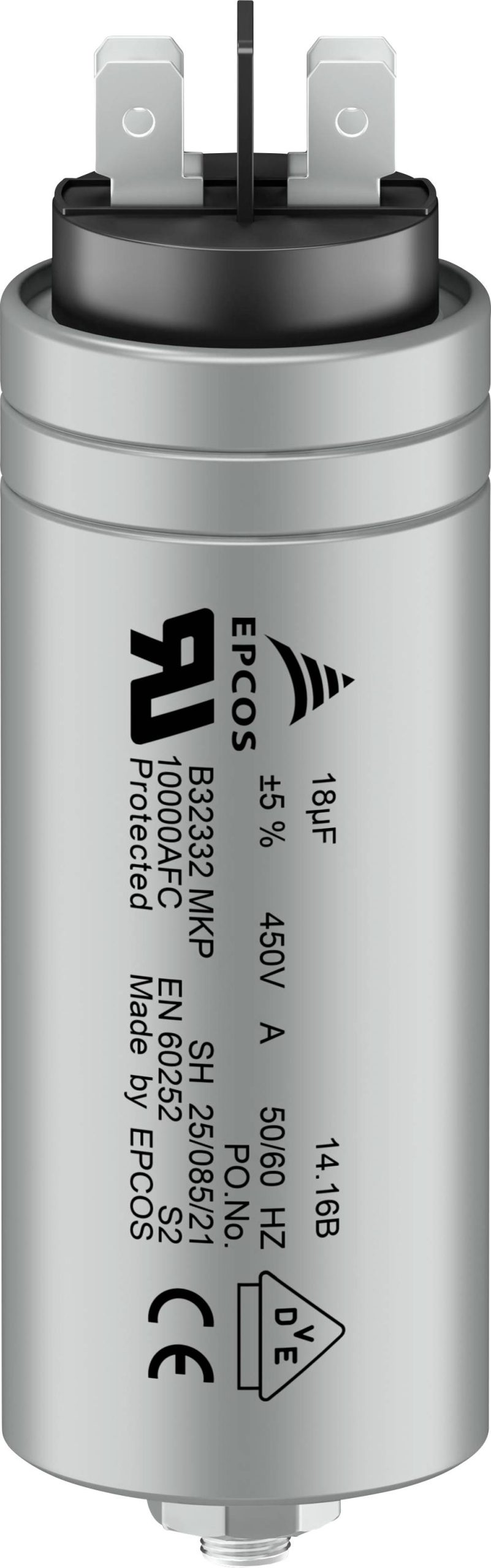 TDK B32332I6406J081 1 szt. Kondensator foliowy MKP wtykany Okrągły 40 µF 450 V/AC 5 % (Ø x W) 40 mm x 103 mm #####Dose - obrazek 1