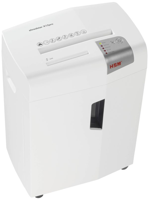 HSM shredstar X12pro Niszczarka 12 ark. Niszczarka CD, Cięcie na drobne elem. 2 x 15 mm P-5 26 l Niszczy także spinacze