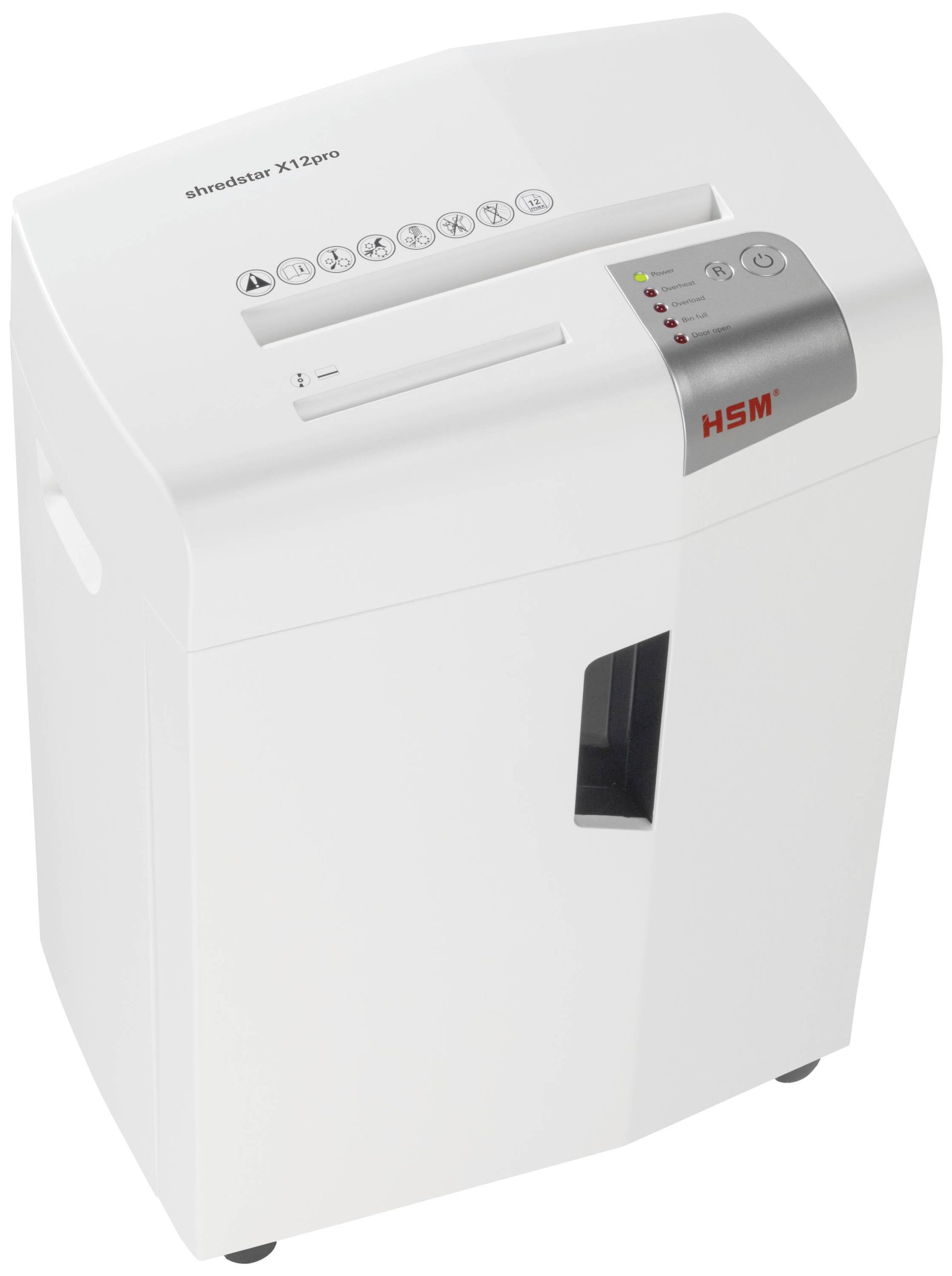 HSM shredstar X12pro Niszczarka 12 ark. Niszczarka CD, Cięcie na drobne elem. 2 x 15 mm P-5 26 l Niszczy także spinacze - obrazek 1