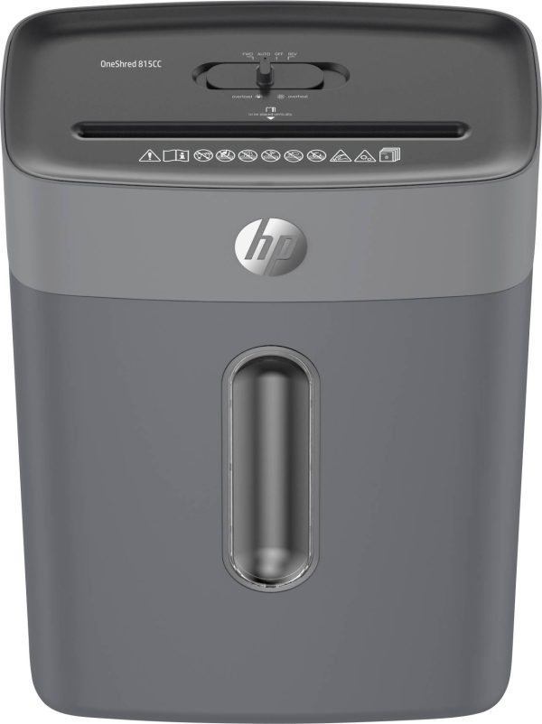 HP OneShred 815CC Niszczarka 8 ark. Cięcie na drobne elem. P-4 15 l Niszczy także spinacze do papieru, zszywki, karty kr