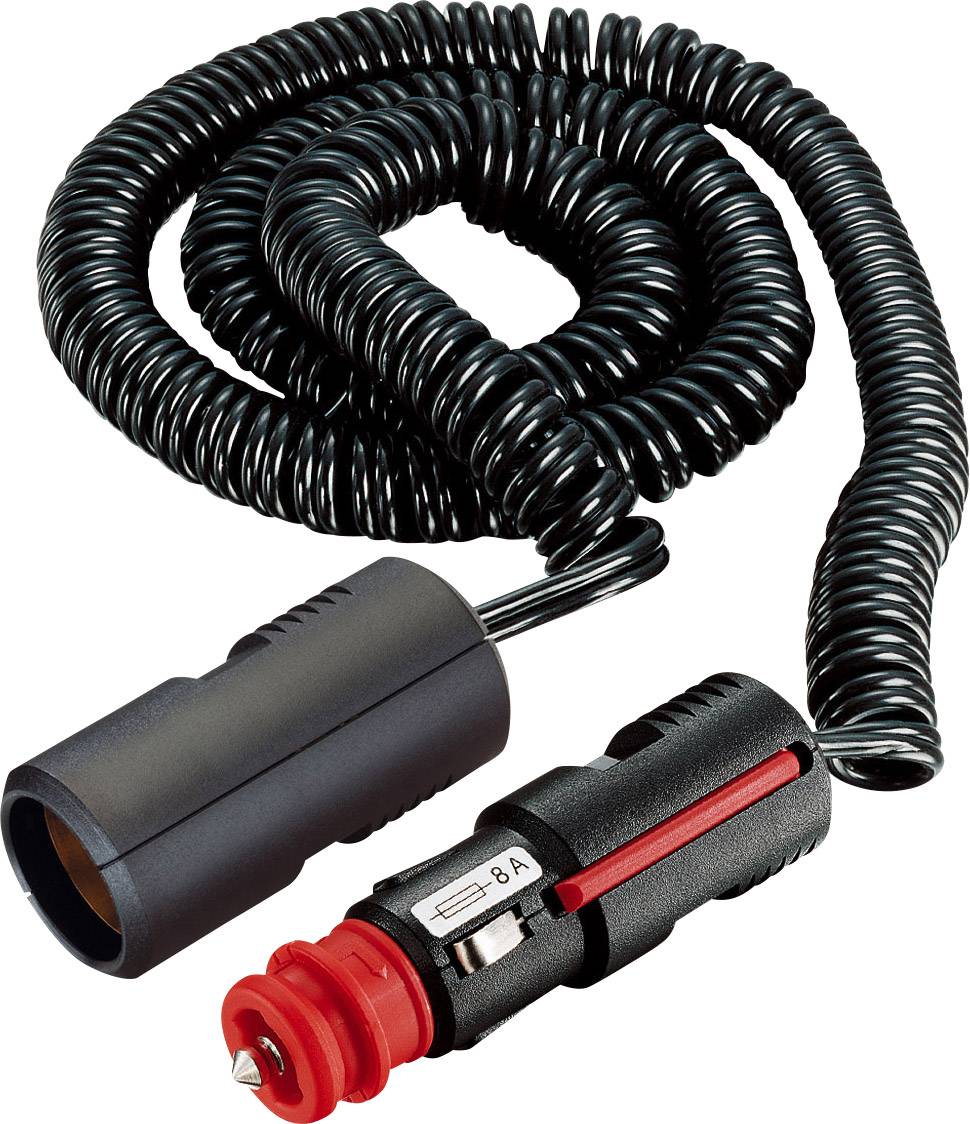 Kabel przedłużający gniazda zapalniczki samochodowej ProCar, 0,6 - 3 m, 12 V lub 24 V - obrazek 1
