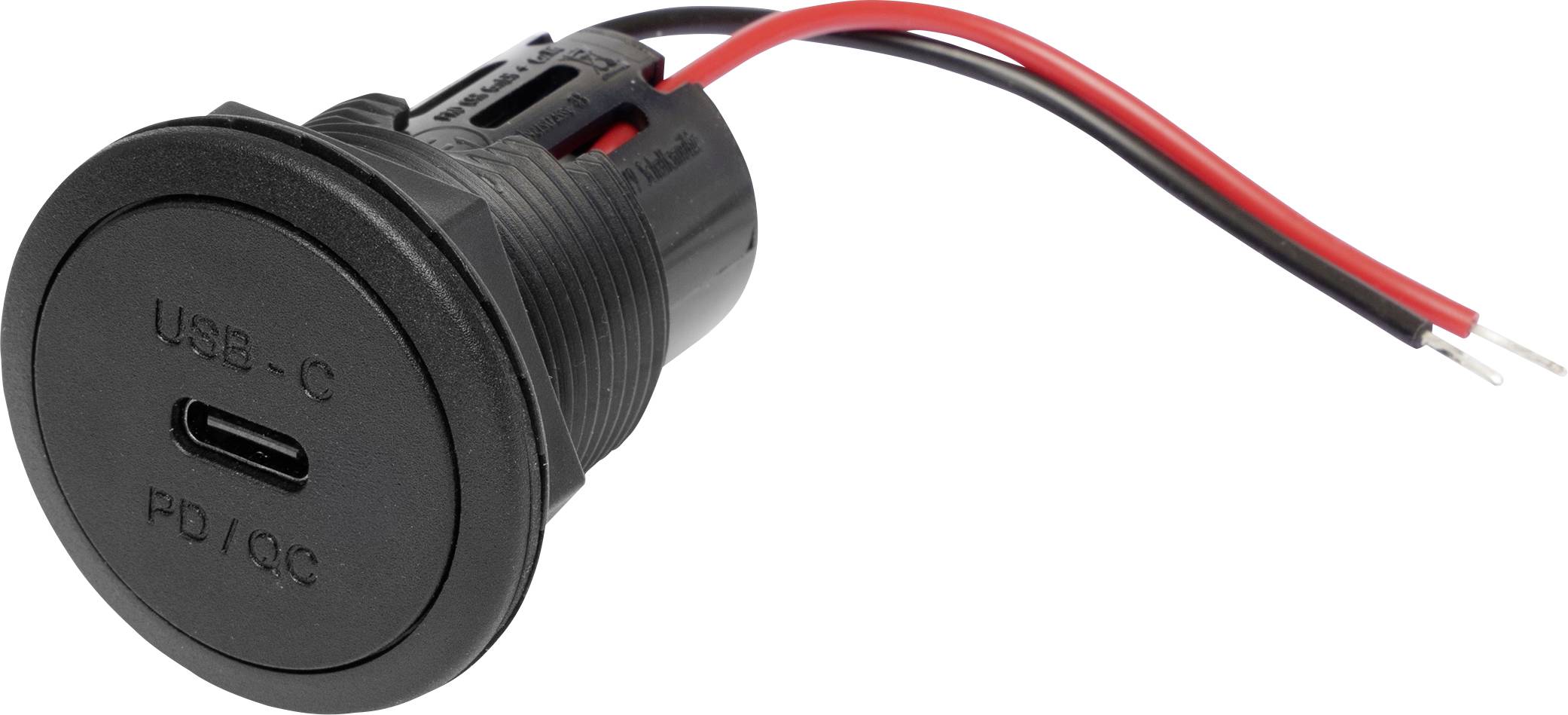 Zasilanie Wbudowane gniazdo USB-C PD/QC bez diody LED maks. 30 watów ProCar Power USB-C Einbausteckdose PD/QC ohne LED m - obrazek 1