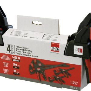 Bessey EZM-EZL-Set Ścisk jednoręczny Maksymalna szerokość mocowania:300 mm Posuw:80 mm Bessey EZM-EZL-Set Ścisk jednoręczny Maksymalna szerokość mocowania:300 mm Posuw:80 mm