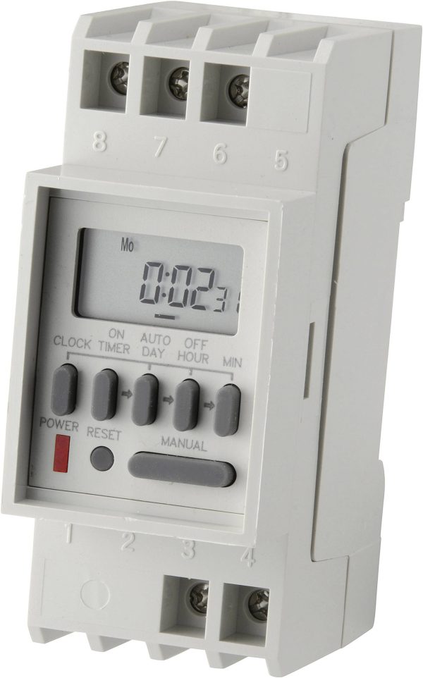 C-Control CC-6432033 Przekaźnik czasowy na szynę DIN TM-848-2, cyfrowy, 1 x WŁ/WYŁ