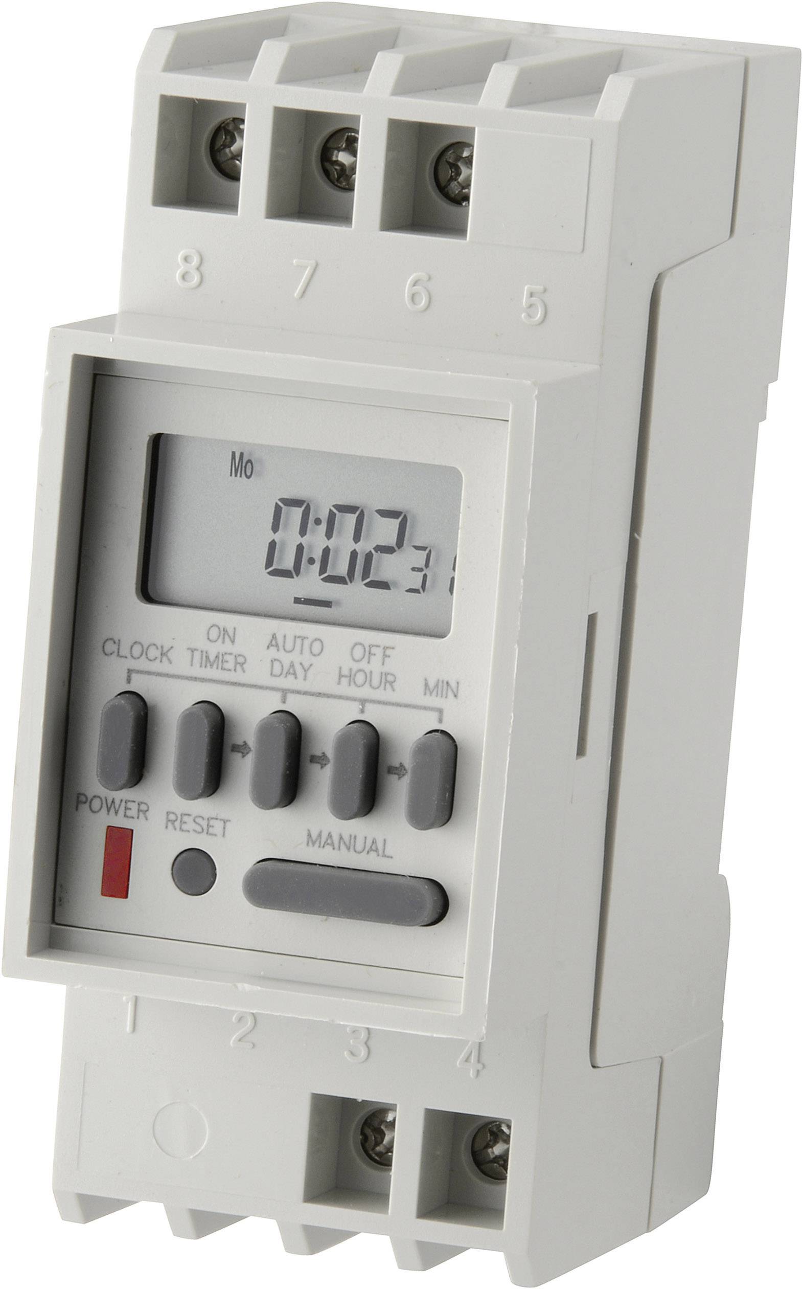 C-Control CC-6432033 Przekaźnik czasowy na szynę DIN TM-848-2, cyfrowy, 1 x WŁ/WYŁ - obrazek 1