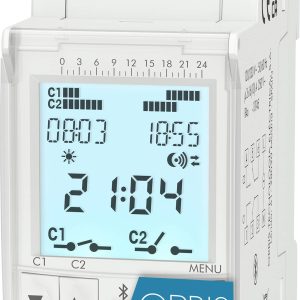 ORBIS Zeitschalttechnik OB178012 Przekaźnik czasowy na szynę DIN ASTRO NOVA CITY 230 V, cyfrowy, 2 x WŁ/WYŁ ORBIS Zeitschalttechnik OB178012 Przekaźnik czasowy na szynę DIN ASTRO NOVA CITY 230 V, cyfrowy, 2 x WŁ/WYŁ