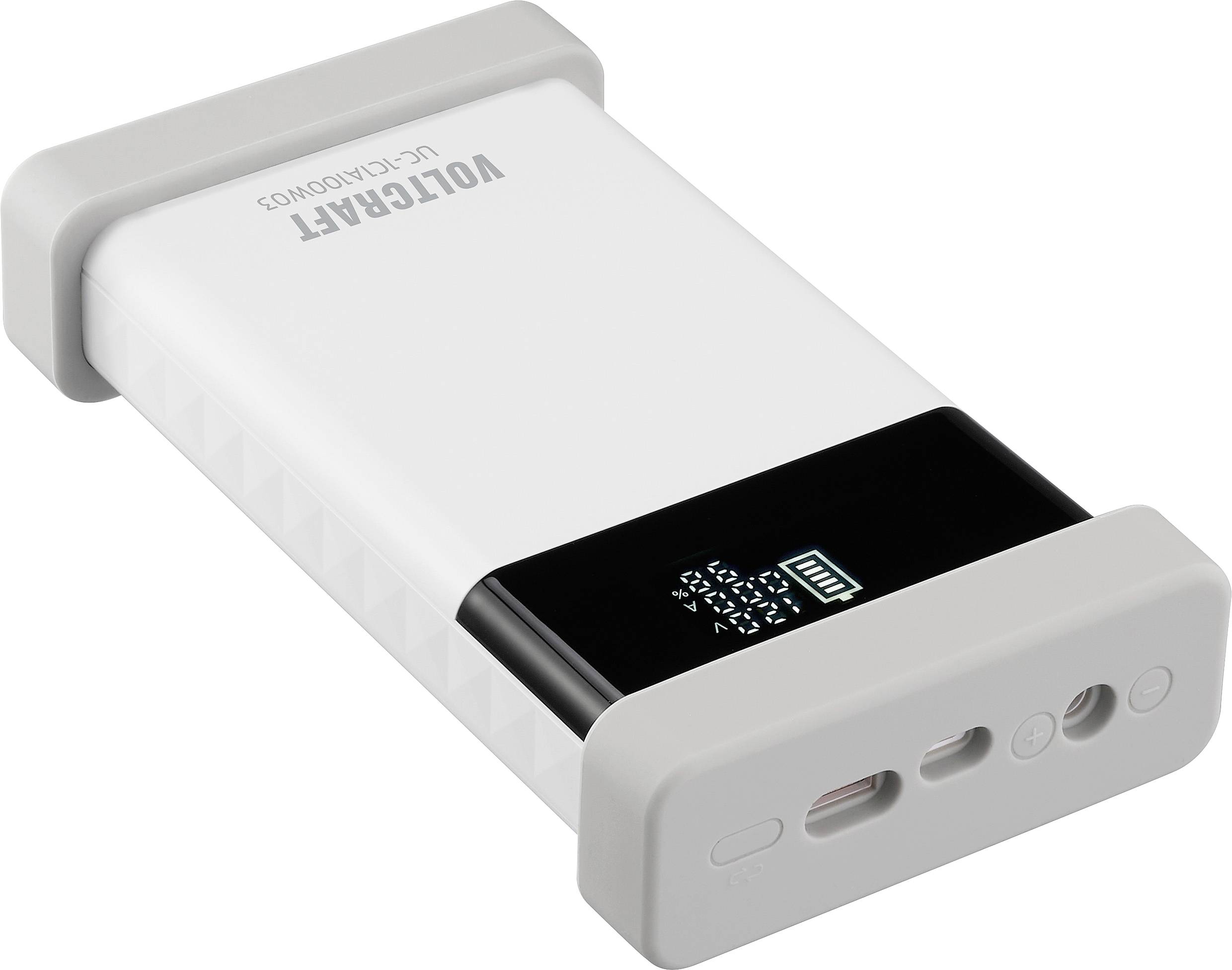 VOLTCRAFT UC-1C1A100W03 Ładowarka USB 100 W 1x USB-C®, 1x USB-A Power Delivery 3.0 czysta biel - obrazek 1