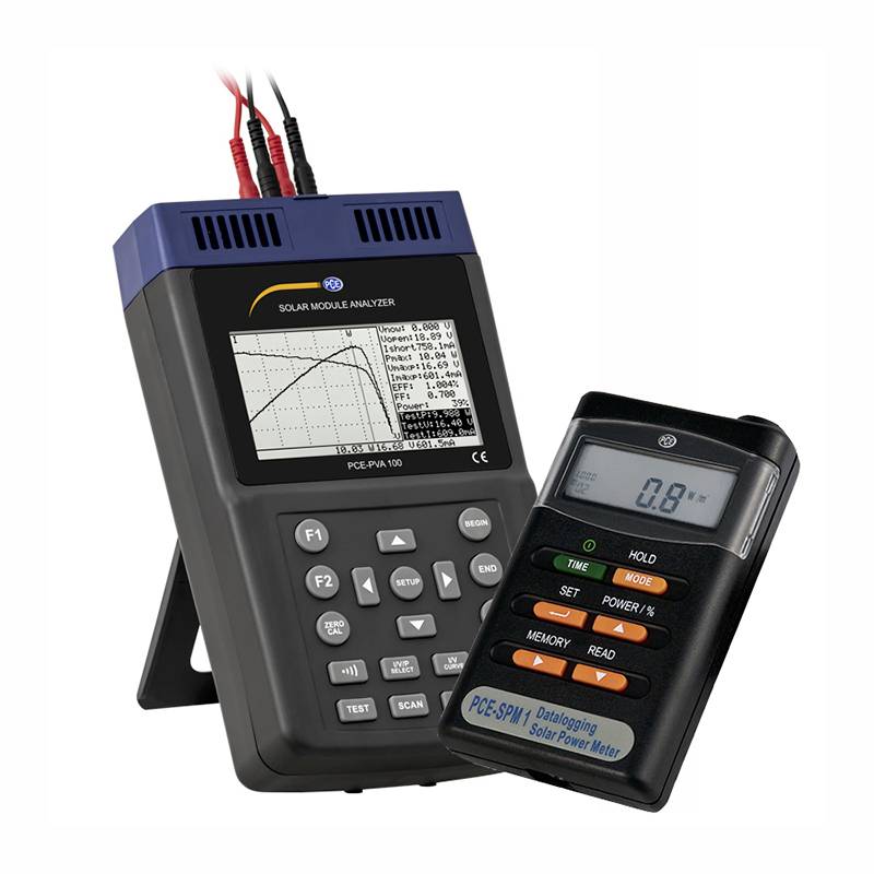 Zestaw fotowoltaicznych urządzeń pomiarowych PCE Instruments PCE-PVA 100-SPM 1-KIT 0 - 2000 W/m² - obrazek 1