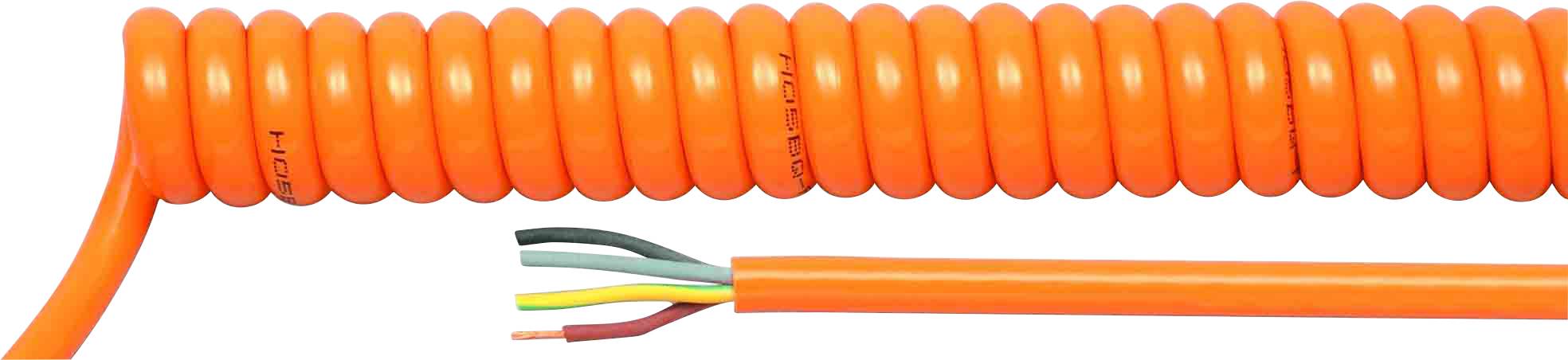 HELU;85493;Przewód spiralny;H07BQ-F300 mm/ 1200 mm;5 G 2.50 mm²;pomarańczowy1 szt. - obrazek 1