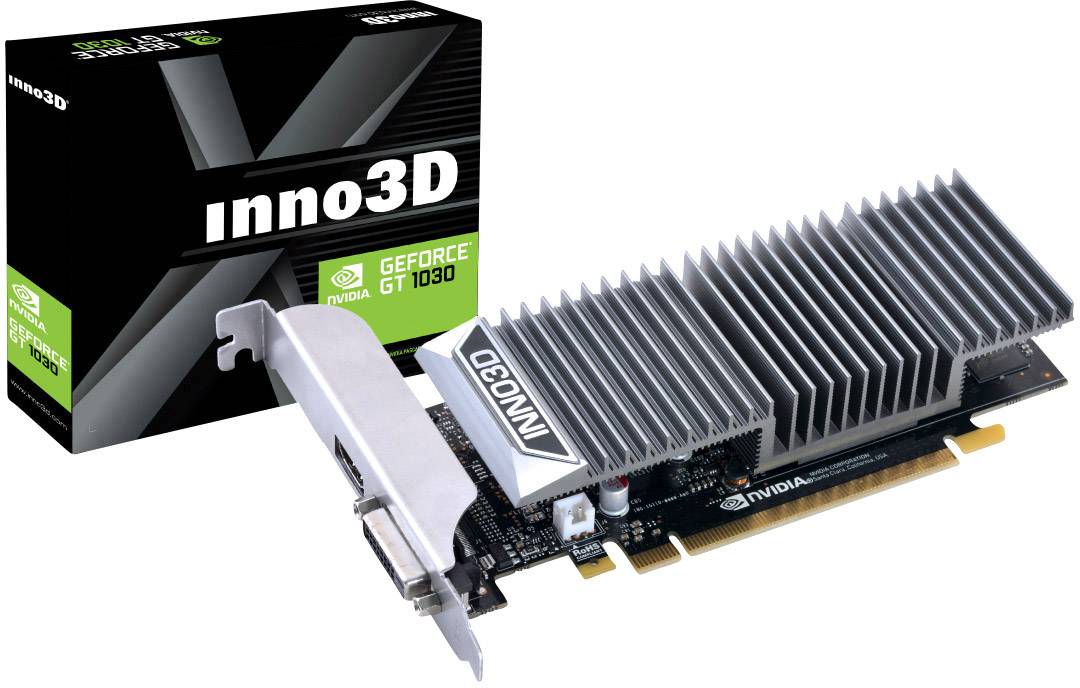 Inno 3D Karta graficzna Nvidia GeForce GT1030 2 GB GDDR5-RAM PCIe HDMI, DVI Pasywne chłodzenie - obrazek 1