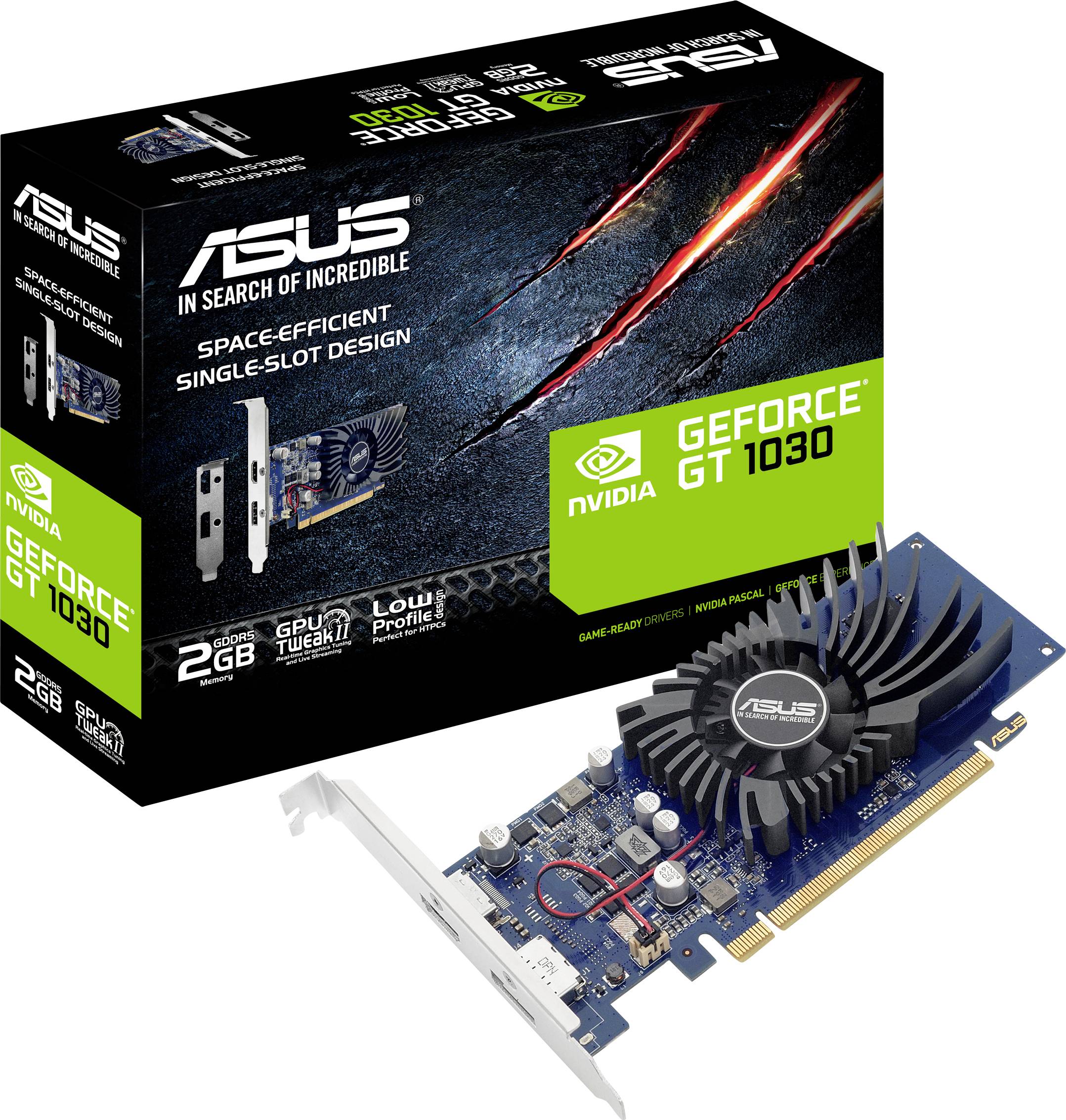 Asus Karta graficzna Nvidia GeForce GT1030 2 GB GDDR5-RAM PCIe HDMI, DisplayPort Niskoprofilowa - obrazek 1
