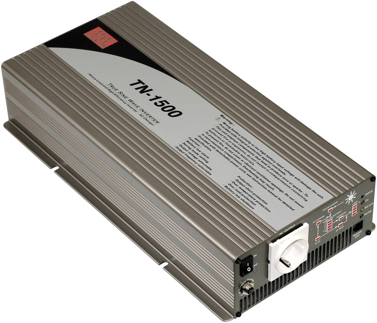 Przetwornica samochodowa MEAN WELL TN-1500-224B TN-1500-224B 1500 W - obrazek 1