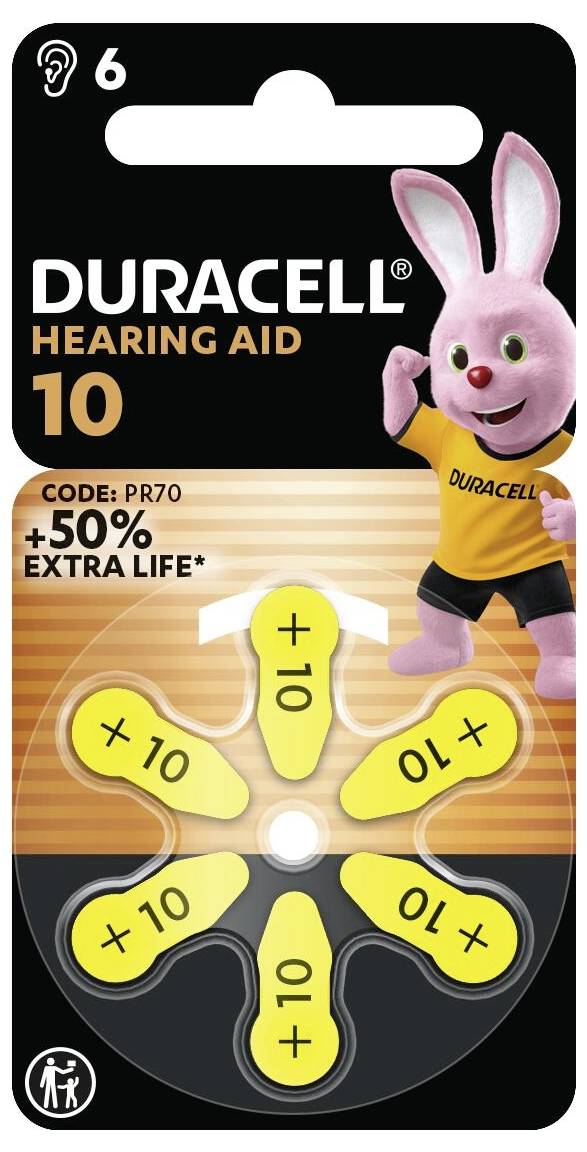 Bateria do aparatu słuchowego ZA 10 Duracell 1.45 V 6 szt. 100 mAh cynkowo-powietrzne - obrazek 1