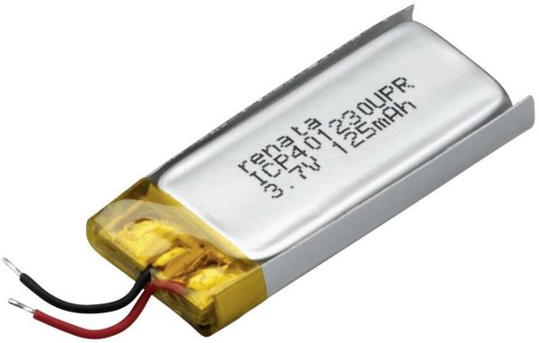 Akumulator specjalny Renata 100642, LiPo, 130 mAh, 3.7 V, 1 szt.