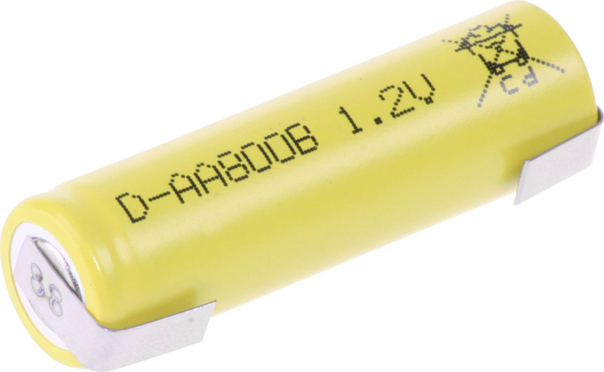 Mexcel -AA800B Akumulator specjalny AA U-końcówka do lutowania, Płaska-Góra NiCd 1.2 V 800 mAh 1 szt. - obrazek 1