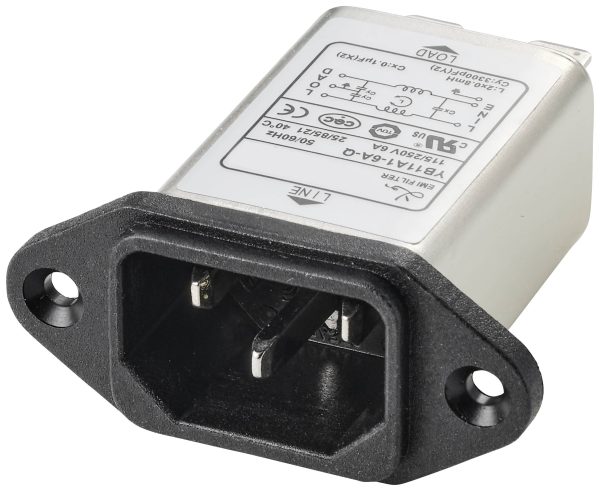 TRU COMPONENTS TC-10101412 Filtr sieciowy, 250 V/AC, 6 A, 0.8 mH