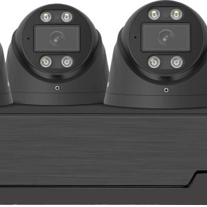 Foscam FNA108E-T4-2T black LAN IP-Zestaw monitorujący 8-kanałowy z 4 kamerami 3840 x 2160 px