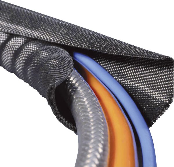 HellermannTyton 170-01011 Twist-In 05 Wąż zbrojony czarny poliester 4 do 5 mm 5 m