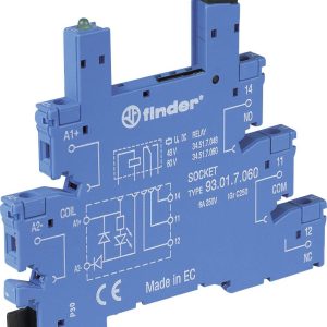 Finder 93.01.0.024 Gniazdo przekaźnika pałąk, dioda LED, EMC obwodu tłumiącego Pasuje do przekaźników serii: Finder seri Finder 93.01.0.024 Gniazdo przekaźnika pałąk, dioda LED, EMC obwodu tłumiącego Pasuje do przekaźników serii: Finder seri