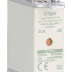 Hager LNH000020M6A Bezpiecznik NH 20 A 3 szt. Hager LNH000020M6A Bezpiecznik NH 20 A 3 szt.