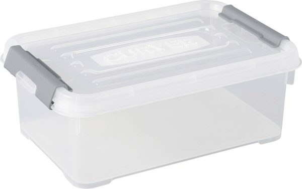 Curver 243810 Skrzynka do przechowywania HANDY do sztaplowania (D x S x W) 294 x 194 x 110 mm przeźroczysty, srebrny 1 s