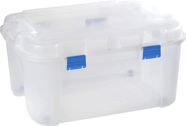Curver 243690 Skrzynka do przechowywania TOTEM Box 140L, transparent / blau przeźroczysty, niebieski 1 szt.