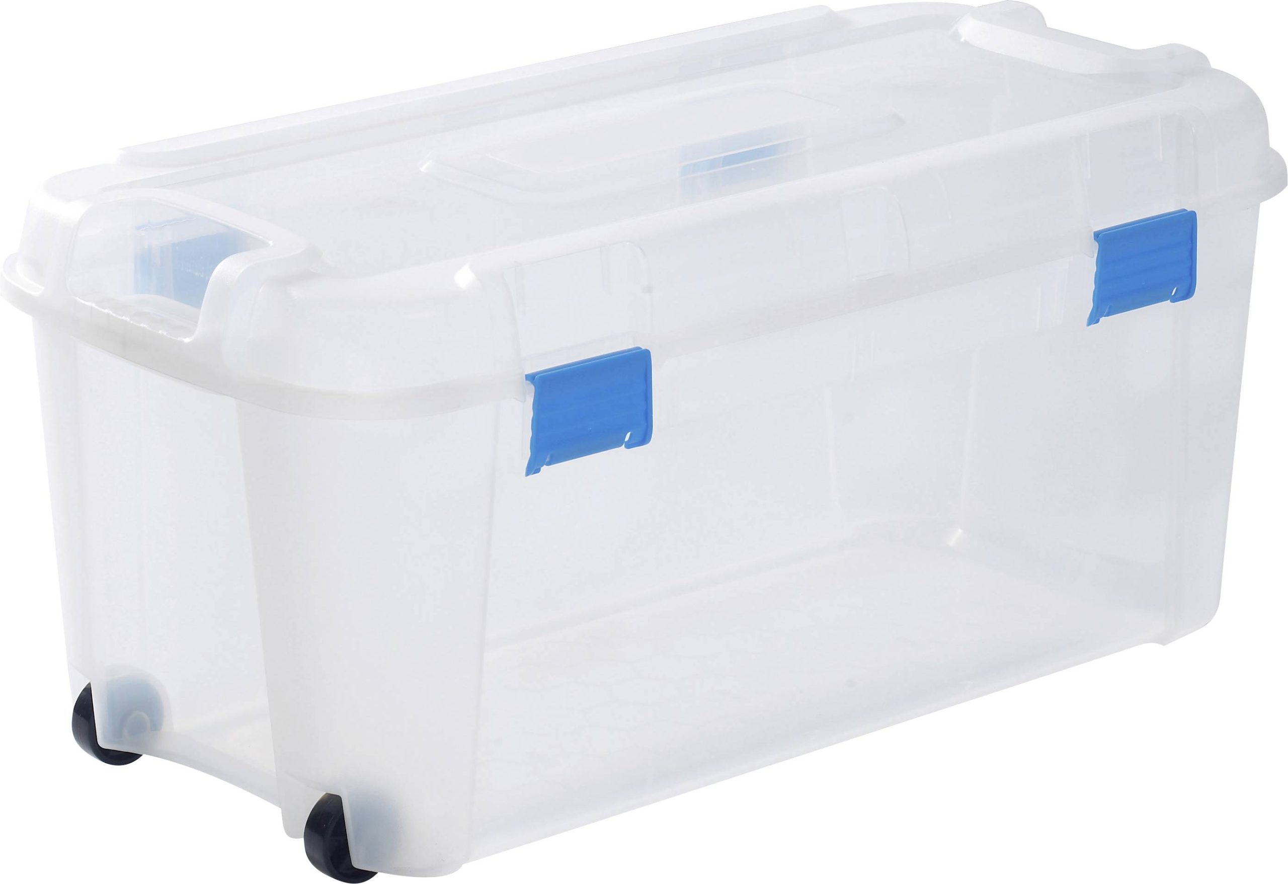 Curver 243731 Skrzynka do przechowywania TOTEM Box 80L, transparent / blau do sztaplowania przeźroczysty, niebieski 1 sz - obrazek 1
