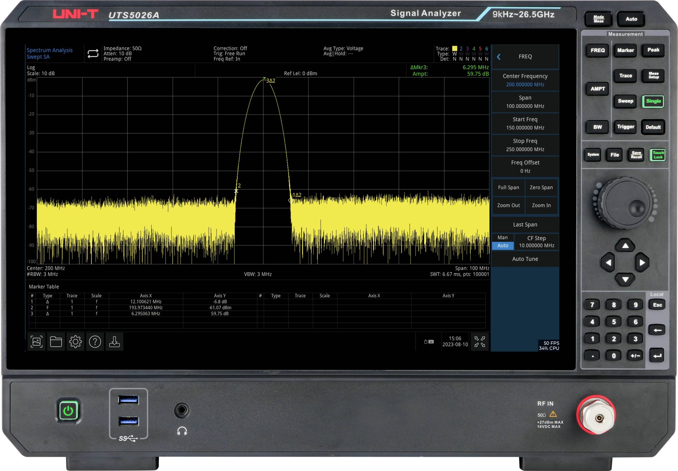 Analizator widma Uni-T UTS5026A - obrazek 1