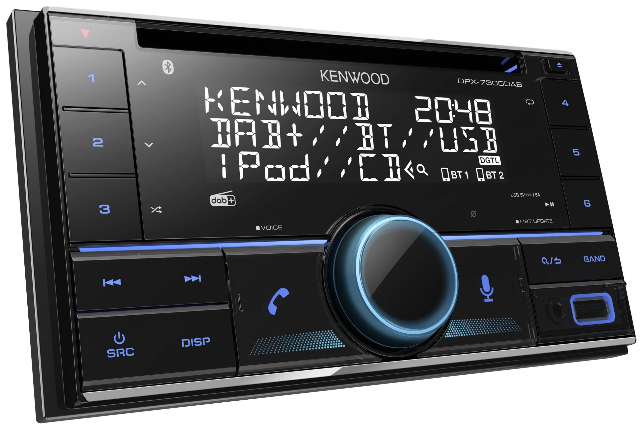 Kenwood DPX-7300DAB Radio samochodowe Double Din Zdalne sterowanie z kierownicy, Tuner DAB+ - obrazek 1