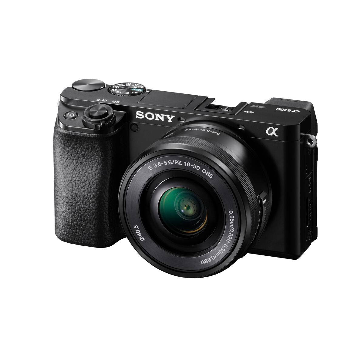 Sony alpha 6100 Aparat cyfrowy 24.2 MPx czarny Wideo 4K, Bluetooth, Obracany wyświetlacz, Wizjer optyczny (OVF), WiFi - obrazek 1